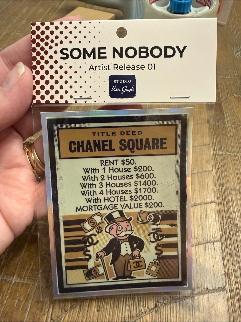 NEW SOME NOBODY Artist Release 01 'Chanel Square' Vinyl Sticker